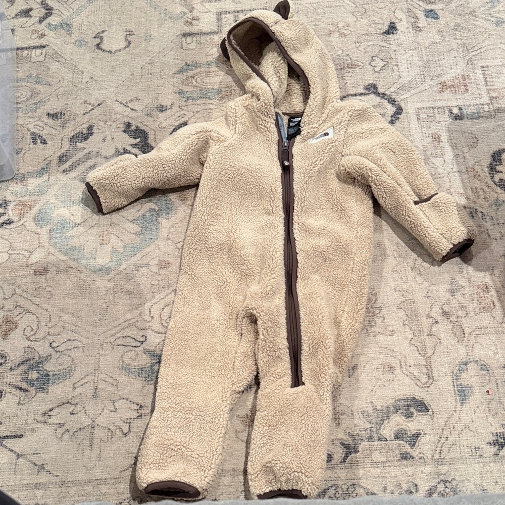 The North Face Tan Fleece Kids One Piece